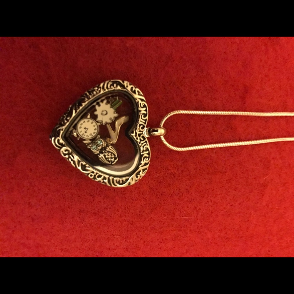 Floating charm necklace
